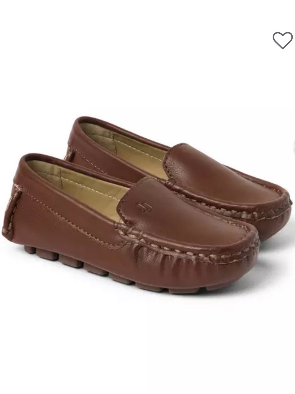 Janie and Jack Brown Leather Driving Shoes